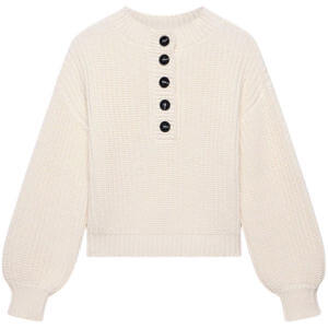 Mint Velvet Cream Button Detail Jumper